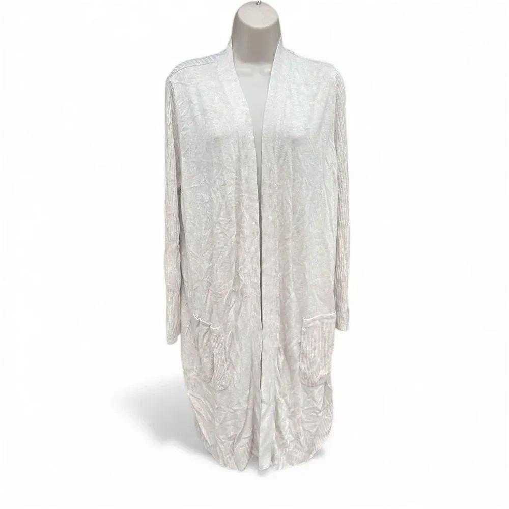 INC International Concepts Taupe Ribbed Sweater cardigan
